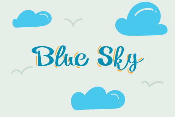 Blue Sky Font - Featured Image