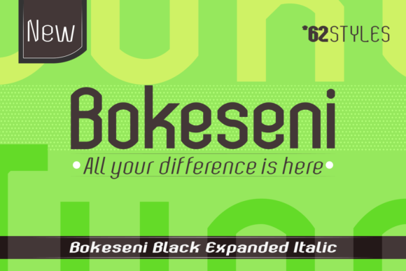 Bokeseni Black Expanded Italic Font - Featured Image