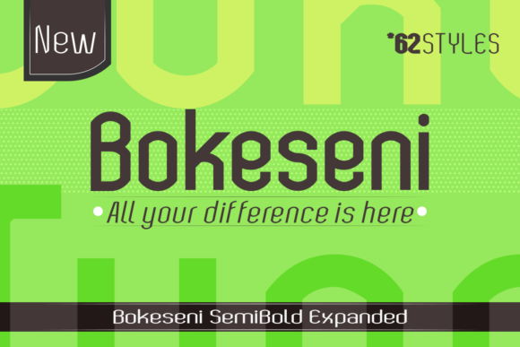 Bokeseni SemiBold Expanded Font - Featured Image