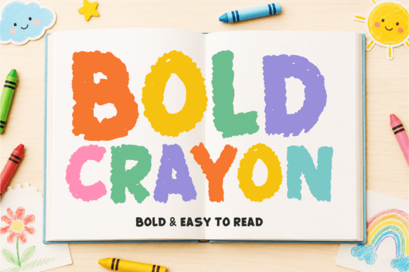 Bold Crayon Font - Featured Image