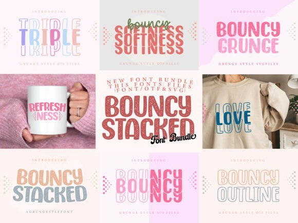 Bouncy Stacked Font - Featured Image
