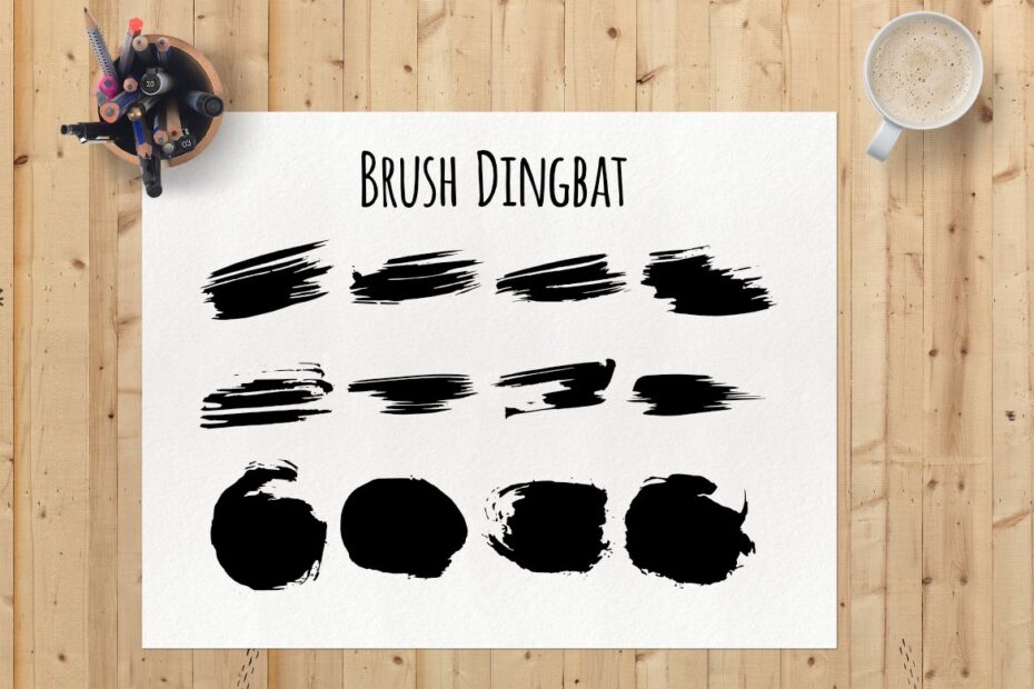 Brush Dingbat Font - Featured Image