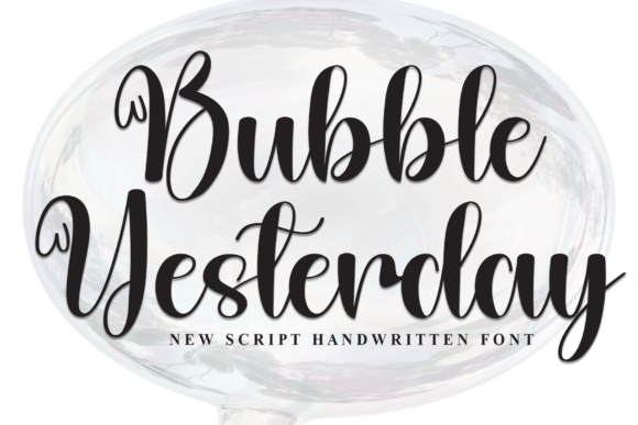 Bubble Yesterday Font - Featured Image