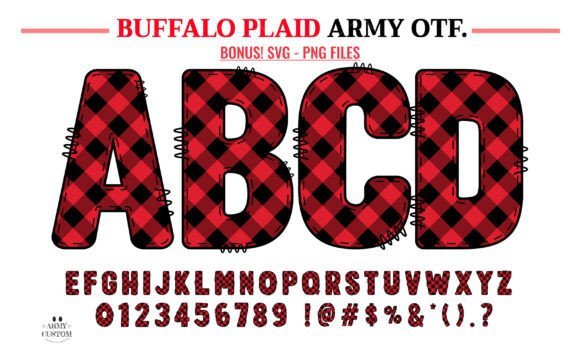 Buffalo Plaid Army Font - Featured Image