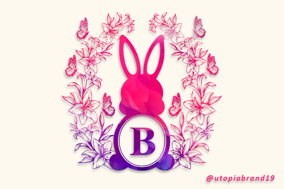Bunny Flowers Monogram Font - Featured Image
