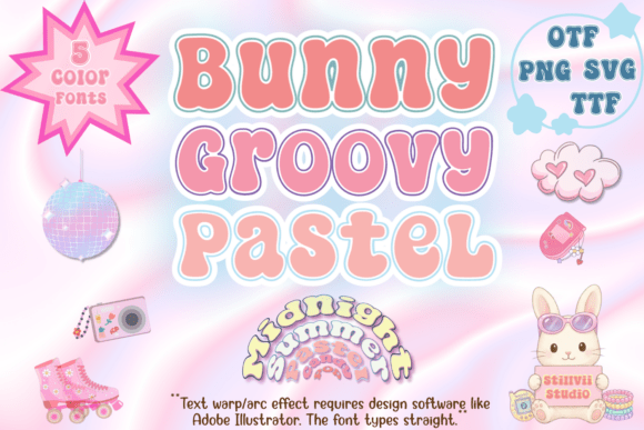 Bunny Groovy Pastel Font - Featured Image