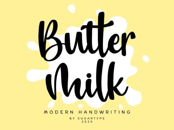 Butter Milk Font - Featured Image