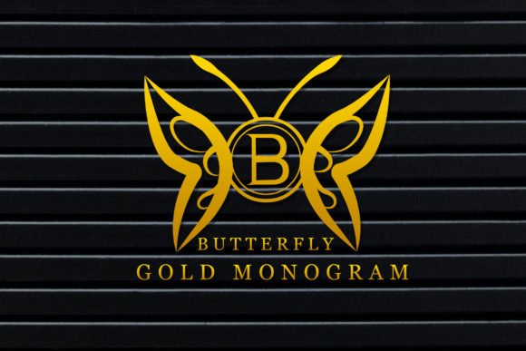 Butterfly Gold Monogram Font - Featured Image