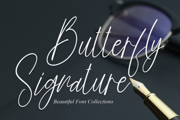Butterfly Signature Font - Featured Image
