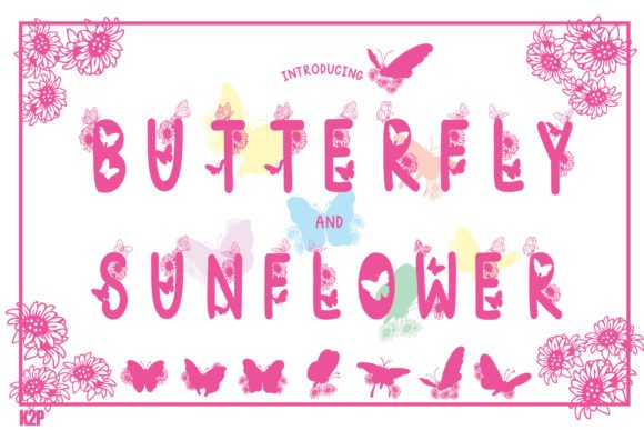 Butterfly and Sunflower Font - Featured Image