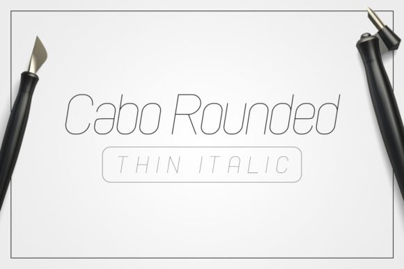 Cabo Rounded Thin Italic Font - Featured Image