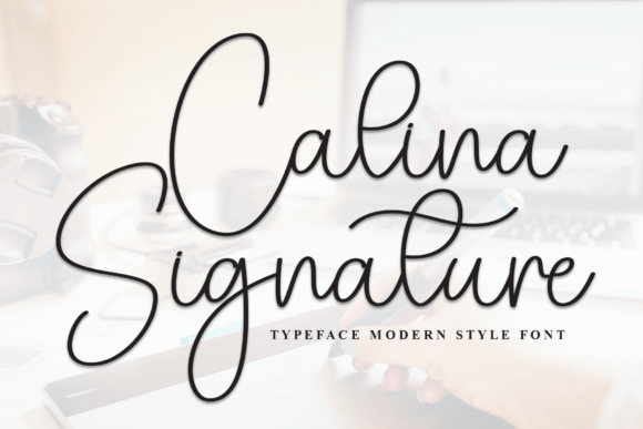 Calina Signature Font - Featured Image