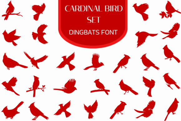 Cardinal Bird Set Font - Featured Image