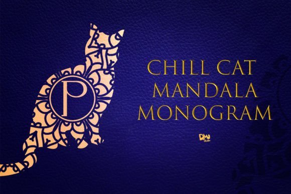 Chill Cat Mandala Monogram Font - Featured Image