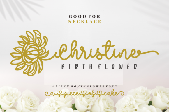 Christine Birth Flower Duo Font - Featured Image