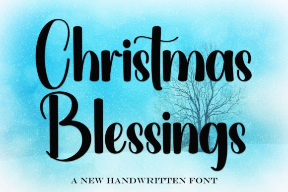 Christmas Blessings Font - Featured Image