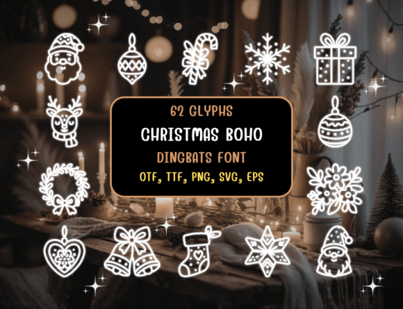 Christmas Boho Font - Featured Image
