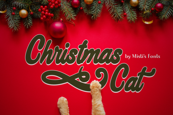 Christmas Cat Font - Featured Image