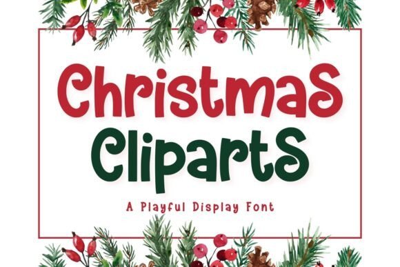 Christmas Cliparts Font - Featured Image
