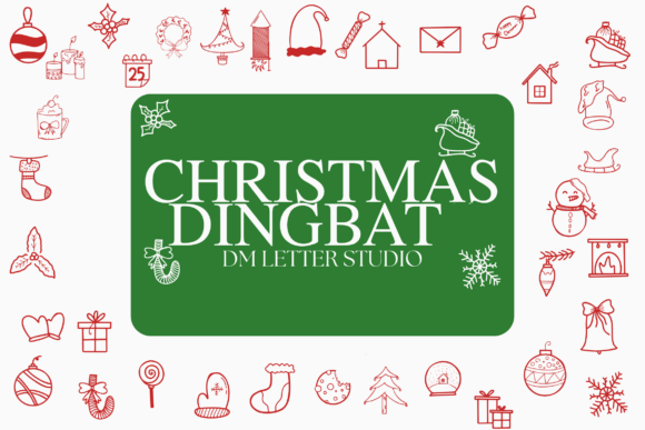 Christmas Dingbat Font - Featured Image