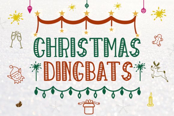 Christmas Dingbats Font - Featured Image