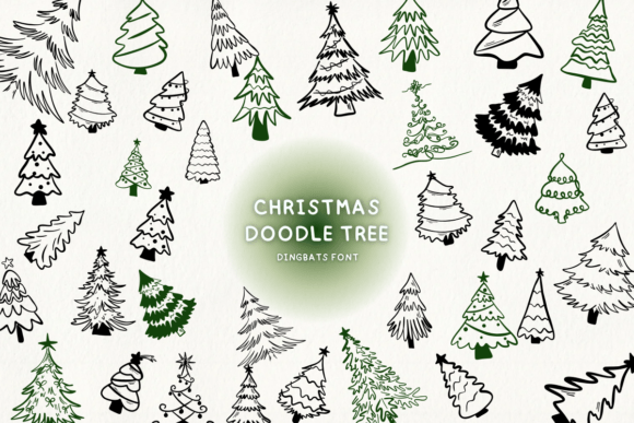 Christmas Doodle Tree Font - Featured Image