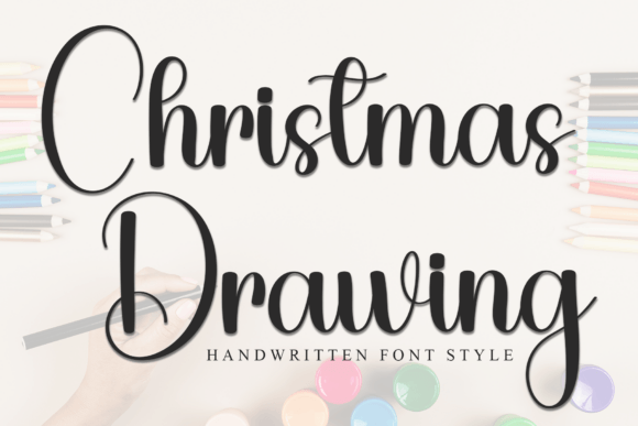 Christmas Drawing Font - Featured Image
