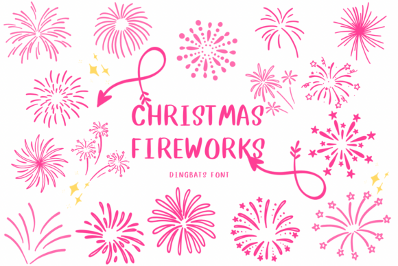 Christmas Fireworks Font - Featured Image
