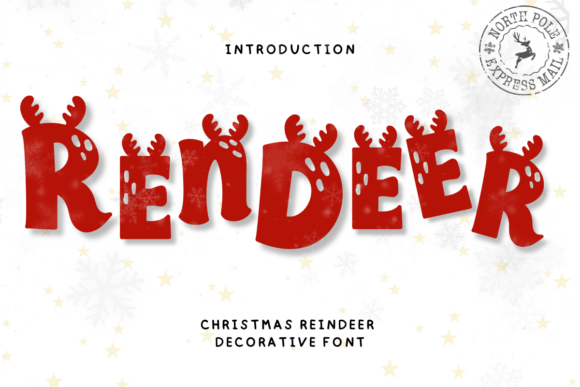 Christmas Reindeer Font - Featured Image