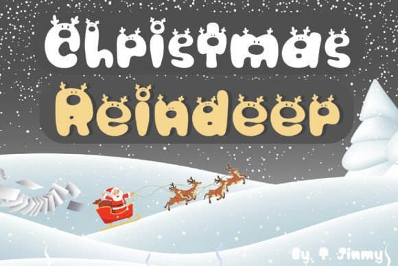 Christmas Reindeer Font - Featured Image