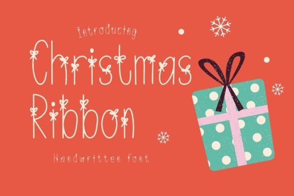 Christmas Ribbon Font - Featured Image