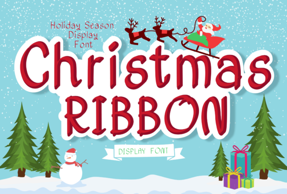 Christmas Ribbon Font - Featured Image