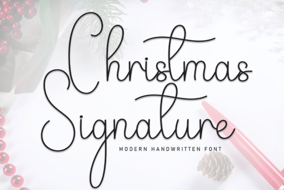 Christmas Signature Font - Featured Image