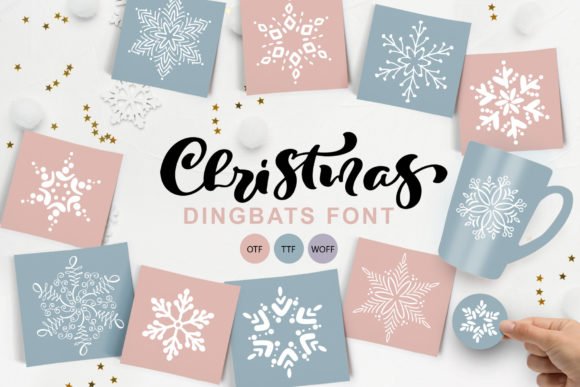 Christmas Snowflake Font - Featured Image