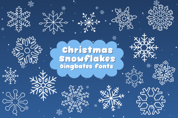 Christmas Snowflakes Font - Featured Image
