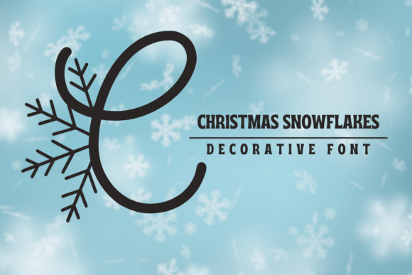 Christmas Snowflakes Font - Featured Image