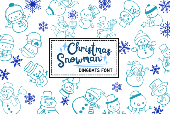 Christmas Snowman Font - Featured Image