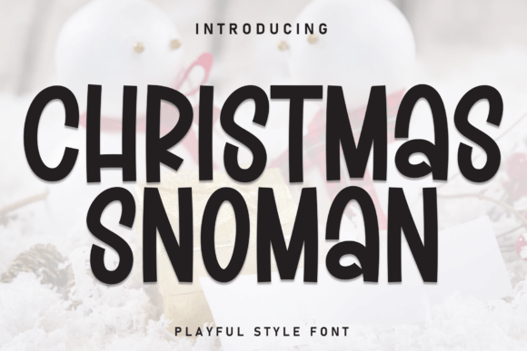 Christmas Snowman Font - Featured Image