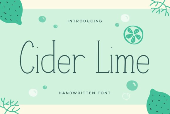 Cider Lime Font - Featured Image