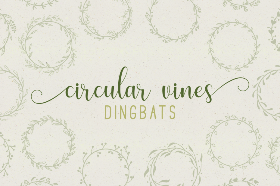 Circular Vines Dingbat Font - Featured Image