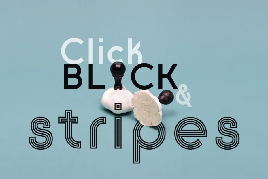 Click Black & Stripes Font - Featured Image