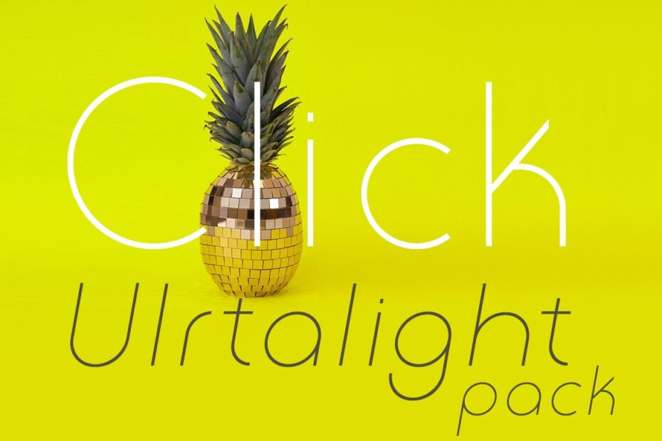 Click Ultralight Pack Font - Featured Image