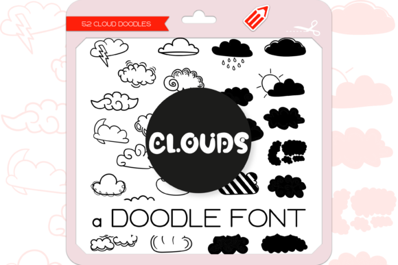 Clouds Dingbats Font - Featured Image