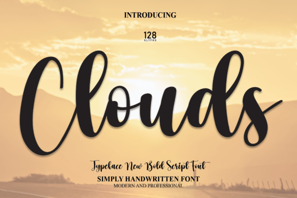 Clouds Font - Featured Image