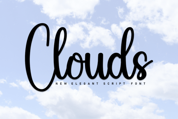 Clouds Font - Featured Image