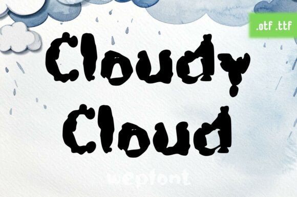 Cloudy Cloud Font - Featured Image