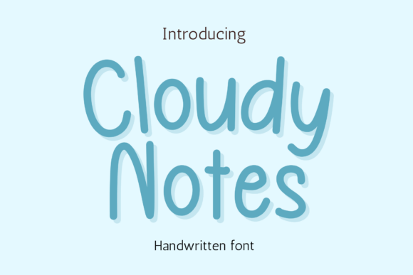 Cloudy Notes Font - Featured Image