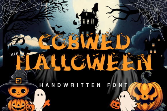 Cobwed Halloween Font - Featured Image