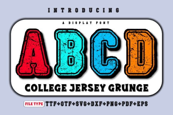 College Jersey Grunge Font - Featured Image