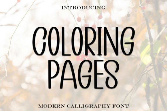 Coloring Pages Font - Featured Image